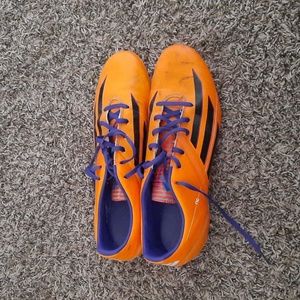 Orange Adidas Soccer Cleates